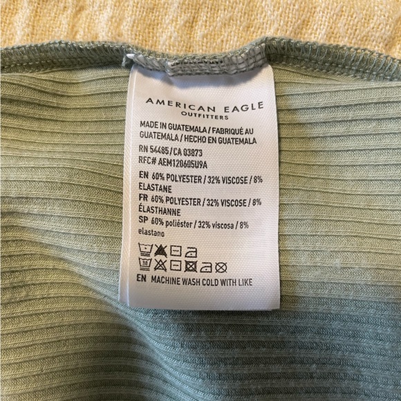 Green Ribbed Halter Top - Picture 6 of 6